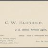 Eldridge, C. W. ALS to John Burroughs.  Apr. 21, 1892.