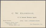 Eldridge, C. W. ALS to John Burroughs.  Apr. 21, 1892.
