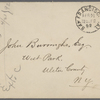 Eldridge, C. W. ALS to John Burroughs.  Apr. 21, 1892.