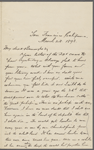 Eldridge, C. W. ALS to John Burroughs.  Mar. 28, 1893.