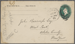 Eldridge, C. W. ALS to John Burroughs.  Dec. 11, 1895.