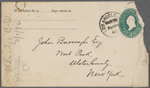 Eldridge, C. W. ALS to John Burroughs.  Mar. 7, 1896.