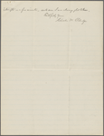 Eldridge, C. W. ALS to John Burroughs.  Apr. 4, 1896.