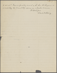 Eldridge, C. W. ALS to John Burroughs.  Apr. 30, 1897.