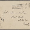 Eldridge, C. W. ALS to John Burroughs.  Apr. 30, 1897.