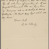 Eldridge, C. W. ALS to D. Lockwood.  [1892].