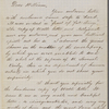 Eldridge, C. W. ALS to William D. O'Connor.  Jan. 22, [1865].