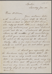 Eldridge, C. W. ALS to William D. O'Connor.  Jan. 22, [1865].