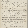 Eldridge, C. W. ALS to William D. O'Connor.  Feb. 19, [1884].