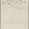 Eldridge, C. W. ALS to William D. O'Connor.  Feb. 19, [1884].