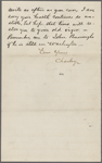 Eldridge, C. W. ALS to William D. O'Connor.  Feb. 19, [1884].