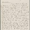 Eldridge, C. W. ALS to William D. O'Connor.  Aug. 10, 1885.