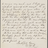 Eldridge, C. W. ALS to William D. O'Connor.  Aug. 10, 1885.