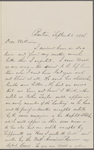 Eldridge, C. W. ALS to William D. O'Connor.  Sep. 1, 1886.
