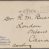 Harned, Thomas B. [communication] to R. M. Bucke.  [May 16, 1898: postmark].