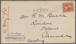 Harned, Thomas B. [communication] to R. M. Bucke.  [May 16, 1898: postmark].