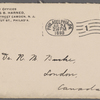 Harned, Thomas B. TLS to R. M. Bucke.  Jul. 24, 1899.