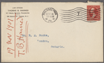 Harned, Thomas B. TLS to R. M. Bucke.  Nov. 19, 1901.