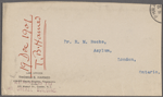 Harned, Thomas B. TLS to R. M. Bucke.  Dec. 19, 1901.