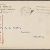 Harned, Thomas B. TLS to R. M. Bucke.  Jan. 14, 1902.