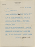 Harned, Thomas B. TLS to R. M. Bucke.  Feb. 5, 1902.