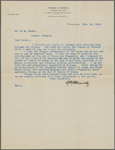 Harned, Thomas B. TLS to R. M. Bucke.  Feb. 14, 1902.
