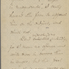 O'Connor, W. D., draft AL to J. T. Fields. Nov. 23, 1868. 