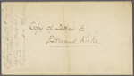 O'Connor, W. D., letter to J. R. Gilmore. Oct. 13, 1866. Holograph copy.