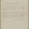 Phillips, Stephen, "Whitman and Gosse" and "The darkness on my life...", 2 poems in the hand of Margaret Jerome[?], unsigned, undated.