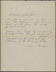 Phillips, Stephen, "Whitman and Gosse" and "The darkness on my life...", 2 poems in the hand of Margaret Jerome[?], unsigned, undated.