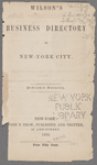 Wilson's Business Directory of New York City 1852-1853