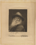 Johnson, Thomas. Proof of etched portrait of Walt Whitman, signed, with MS title in Whitman's hand: Walt Whitman in 1891.