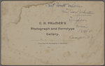 Palmer's (C. H.) Photograph and Ferrotype Gallery. Photograph of Walt Whitman, Ida Johnson and an unidentified neighbor, ca. 1890.