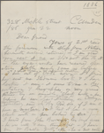 O'Connor, William D., ALS to. Jan. 22, 1886. 