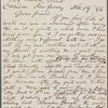 O'Connor, William D., ALS to. Nov. 19, 1886. 