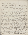 O'Connor, William D., ALS to. Nov. 19, 1886. 