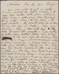 O'Connor, William D., ALS to. Jan. 14, 1888. 