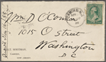 O'Connor, William D., ALS to. Apr. 25, 1888. 