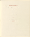 Sawyer, Thomas P., five draft AL to. Apr. 21 - Nov. 1863. Bound in volume with transcription, and letters by Sawyer to WW and Lewis Brown.