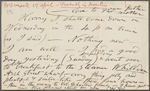 Stafford, Harry, ALS to. Apr. 19, [1880]. Previously Apr. 19, [1870s]. 