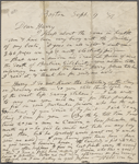[Stafford], Harry, ALS to. Sep. 9, 1881.