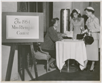 Three African American women at an event for contestants for the 1954 Miss Rheingold Contest