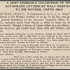 Whitman, Louisa Van Velsor, mother, ALS to. Bound volume of 10 letters, 1866-68. Individual letters listed separately.