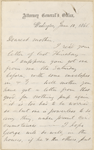 Whitman, Louisa Van Velsor, mother, ALS to. Jun. 12, 1866.