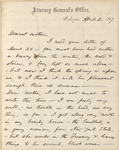 Whitman, Louisa Van Velsor, mother, ALS to. Apr. 2, 1867.