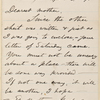 Whitman, Louisa Van Velsor, mother, ALS to. Apr. 23, 1867.