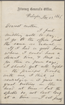 Whitman, Louisa Van Velsor, mother, ALS to. Nov. 23, 1866.