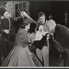 Unidentified actor, Blanche Yurka, Roddy McDowall, and Howard Da Silva in the stage production The Diary of a Scoundrel