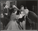 Unidentified actor, Blanche Yurka, Roddy McDowall, and Howard Da Silva in the stage production The Diary of a Scoundrel
