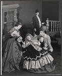 Ruth McDevitt, Josephine Brown, Roddy McDowall and unidentified in the stage production Diary of a Scoundrel